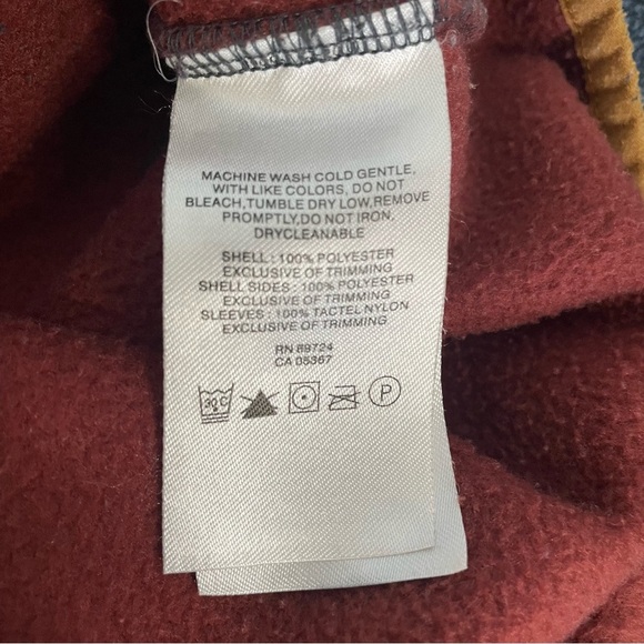 Columbia Originals Rust Fleece Pullover Jacket with quarter zip - Picture 8 of 8